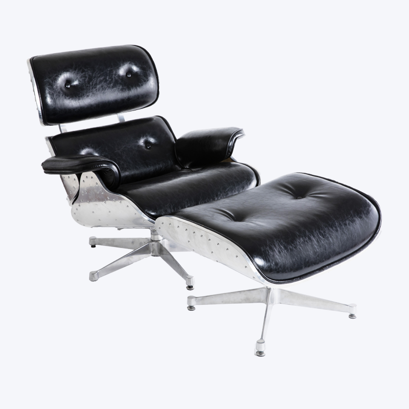 클래식 Eames 라운지용 의자 합금 라운지용 의자 및 발판 GK85-ALM